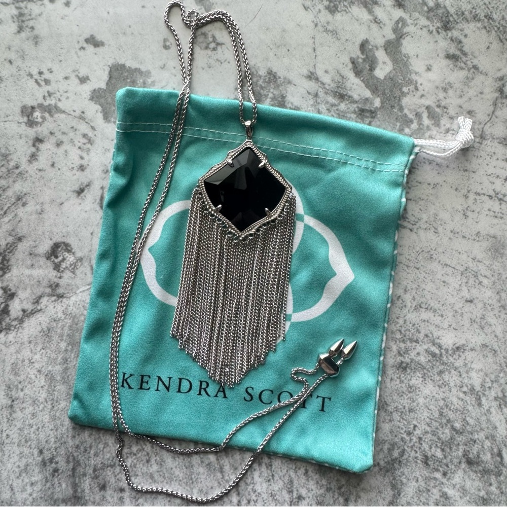 Kendra Scott Silver and Black Necklace - Picture 2 of 2